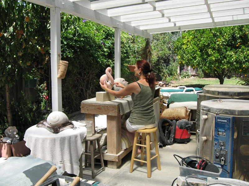 Francine’s sculpture studio